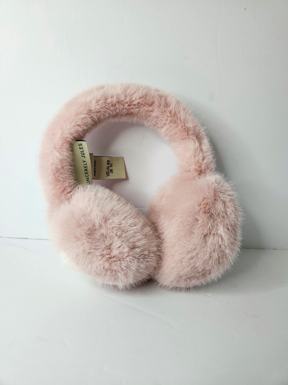 Sincerly Jules Light Blush Pink Faux Fur Earmuffs
